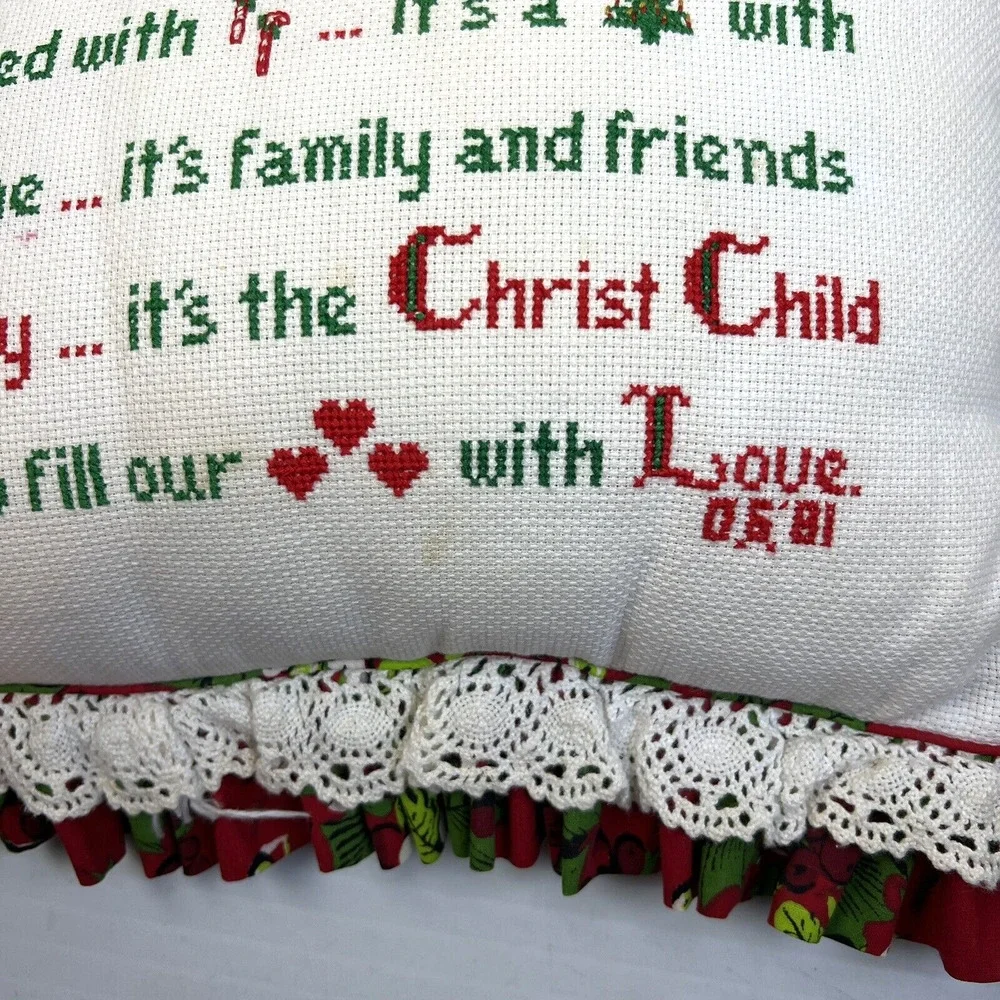 Handmade christmas pillow